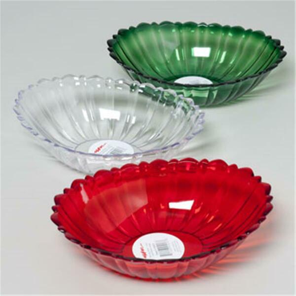 Rgp Serving Bowl With Scalloped Edge Oval 3 Christmas Colors In Pdq, 48Pk 91013P